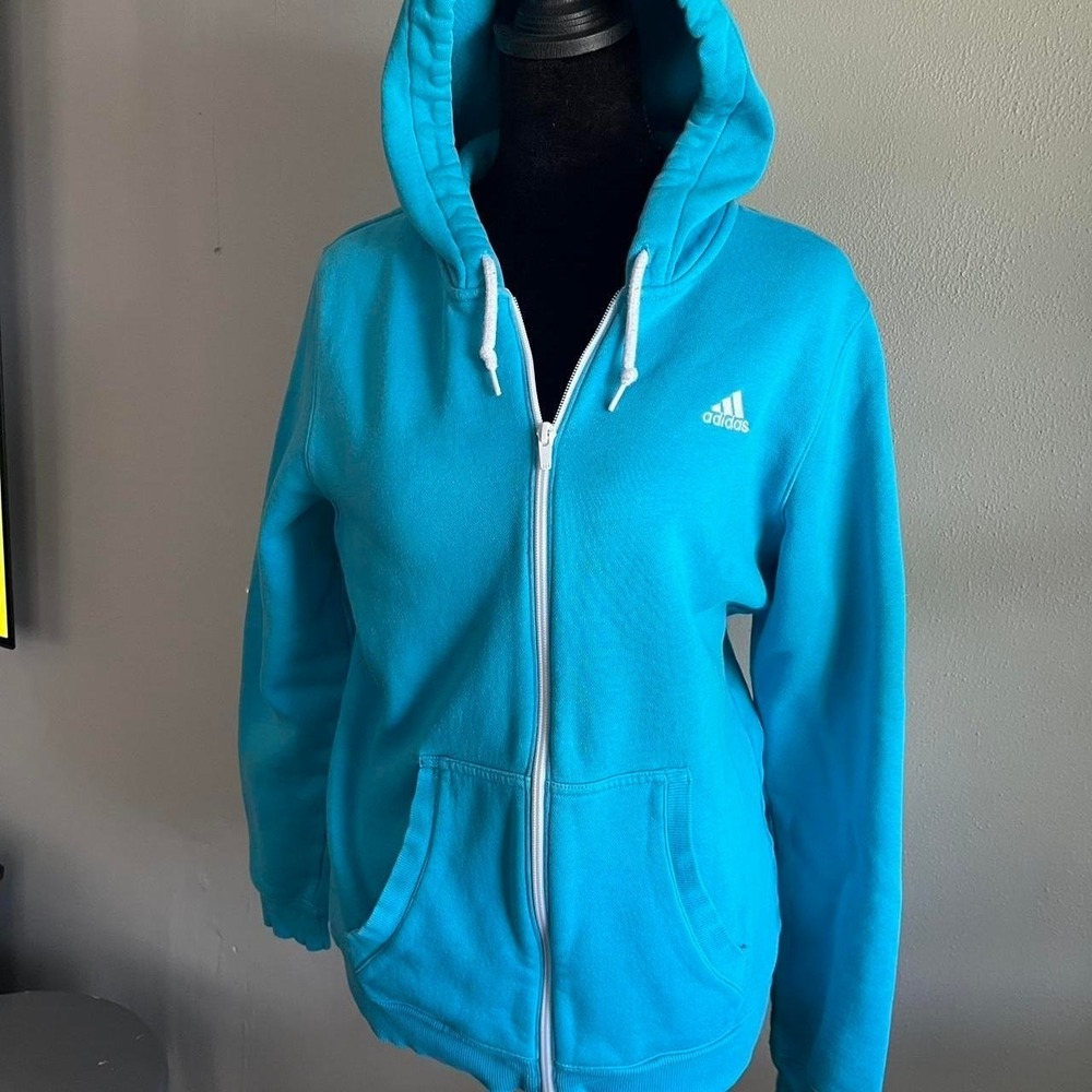Adidas Blue Zip Up Hoodie